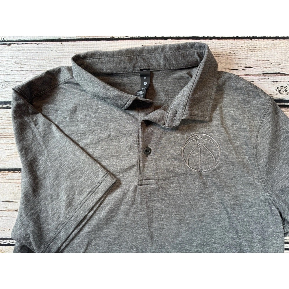 Lululemon Gray S/S Washington Wizards Basketball Evolution Polo Shirt Size‎ M